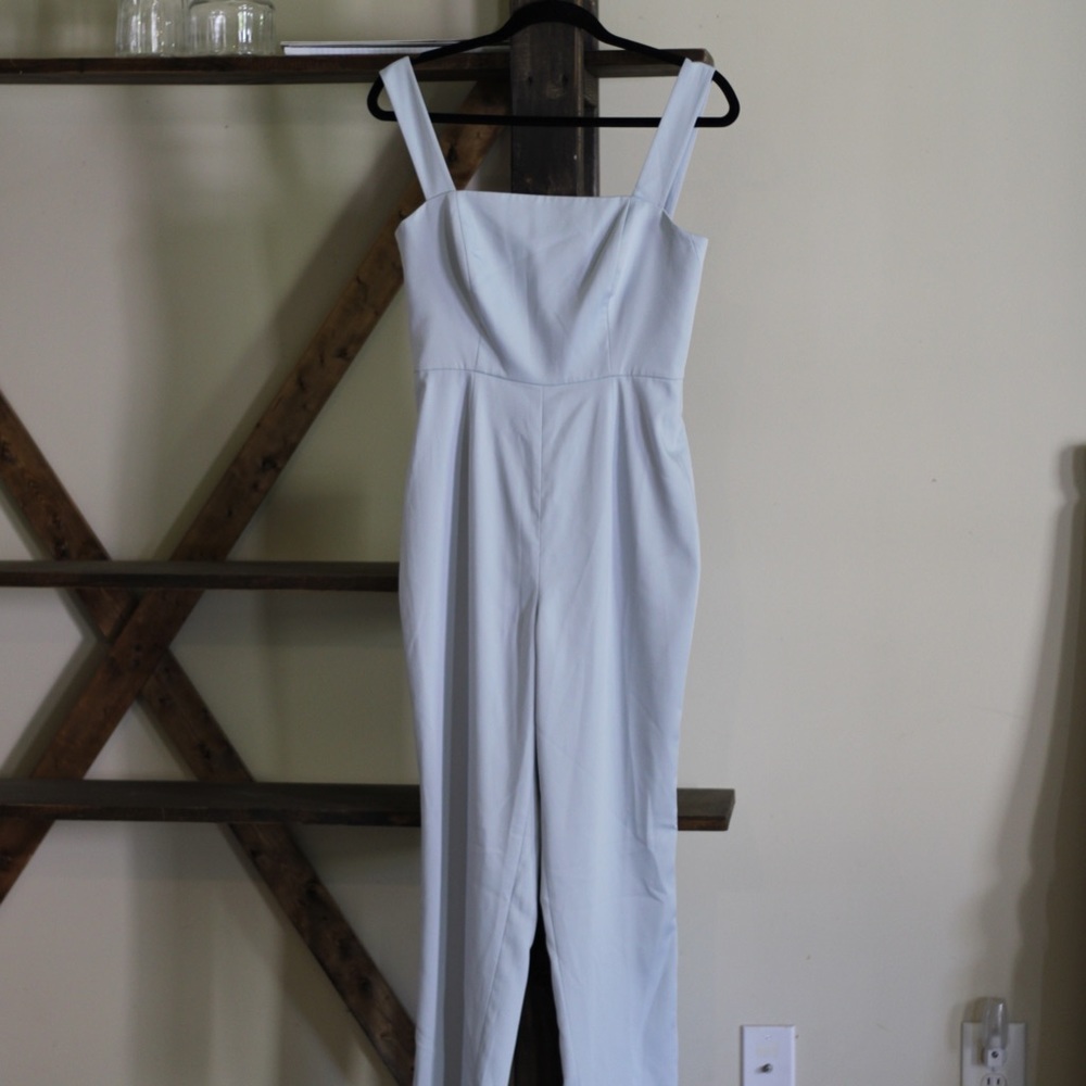RARE NEW Sachin & Babi formal light blue, square neck romper jumpsuit size 6